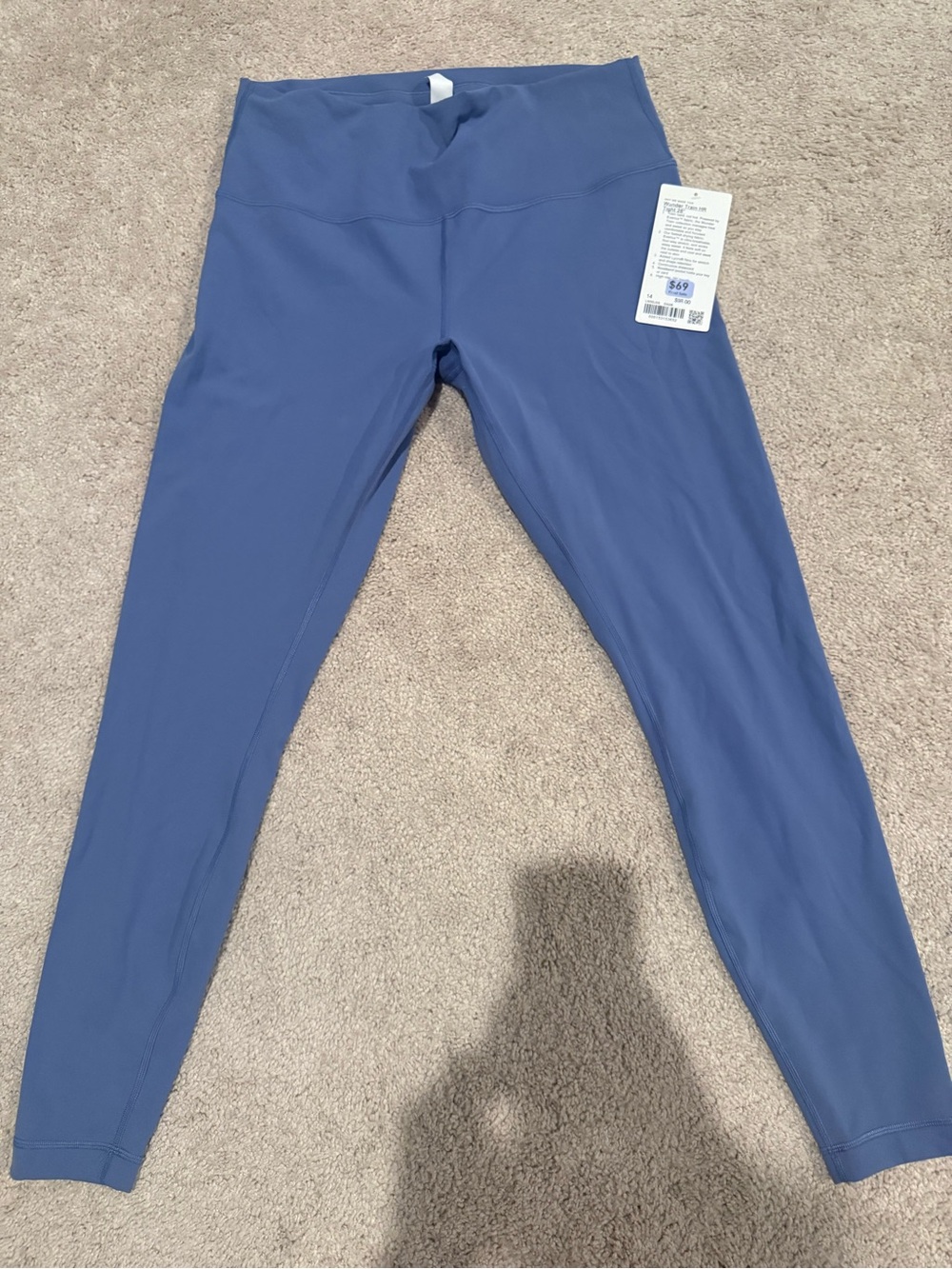 Lululemon size 14 Blue High-Waist Active Leggings